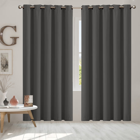2x Blockout Curtains Panels 3 Layers Charcoal-2006733252580216838
