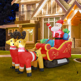 Santaco LED Inflatable Santa Sleigh Reindeer 2.2M-2006733375225860103
