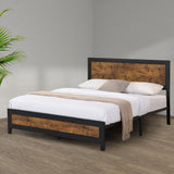 Levede Metal Bed Frame Mattress Base Double - Rear View