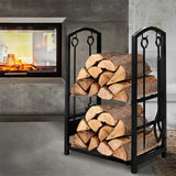 Traderight Firewood Rack 4 Fireplace - Close-Up Angle