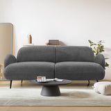 Levede Cloud Sofa 3 Seater Sherpa Fleece Beige - Close-Up Angle