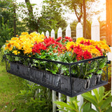Levede Plant Stand Outdoor Indoor Home Black Rectangle - Rear View