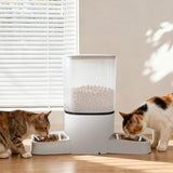 PaWz 6L Automatic Pet Feeder 2 Bowl Food Dispenser - Close-Up Angle