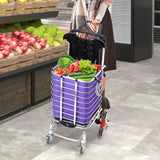 Foldable Shopping Cart Trolley Basket-2006733176529096711