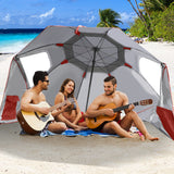 Mountview Beach Umbrella Outdoor Umbrellas Red 2.33M - Close-Up Angle