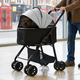 Pawz Pet Stroller 3 in1Dog Cat Pram Foldable Carrier - Close-Up Angle