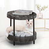 PaWz Rattan Pet Bed Elevated Raised - Close-Up Angle