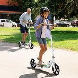 MONVELO Folding Scooter Dual Large Wheels White - Rear View