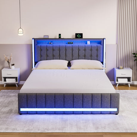 Levede Double Bed Frame-2018816918454145031