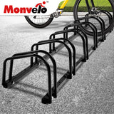 6 Bikes Stand Bicycle Bike Rack Floor - Rear View