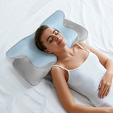 Dreamz Contour Memory Foam Pillow for Pain Relief - Close-Up Angle