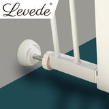 Levede Baby Safety Gate Wall Bumper White - Close-Up Angle