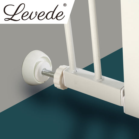 Levede Baby Safety Gate Wall Bumper White-1954802907207569415