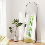 Yezi 165X60CM Full Length Mirror Wall Mounted Mirror Black - Close-Up Angle