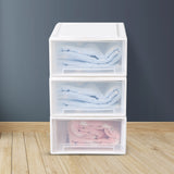 Plastic Storage Box Stackable Containers M 3PK Medium - Close-Up Angle