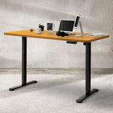 Levede Motorised Standing Desk Adjustable 140cm Natural 1000x 1MM - Close-Up Angle