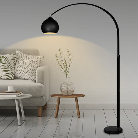 EMITTO Modern LED Floor Lamp Stand Reading Black-2006733071570833415