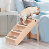 PaWz Pet Ramp Indoor Dog Steps Stair Brown - Close-Up Angle