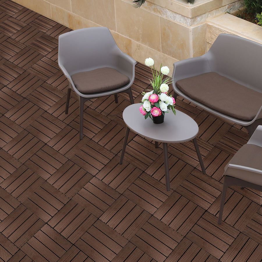 Marlow x10 Floor Tiles Plastic Decking Coffee-2006733022304538631