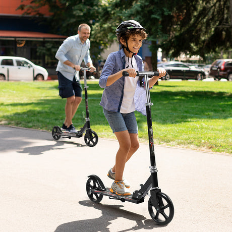 MONVELO Folding Scooter Dual Large Wheels Black-2006732742150197254