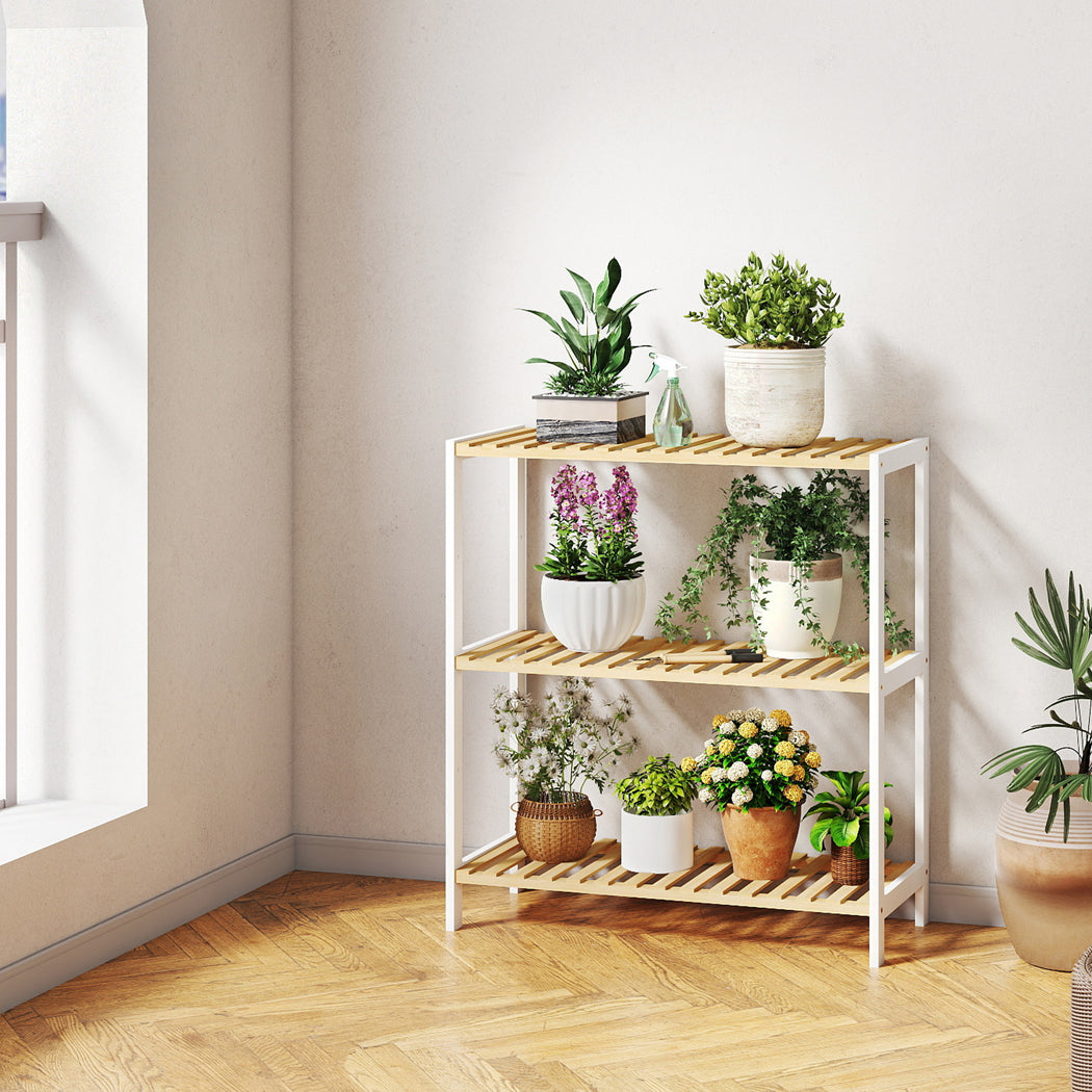 Levede Bamboo Storage Rack 3 Tier Shelf Shoe Organiser-2011971110433853446