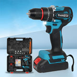 Traderight 21V Cordless Impact Drill with LED Light - Close-Up Angle