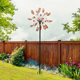 Garden Windmill Solar Light Wind Spinner - Close-Up Angle