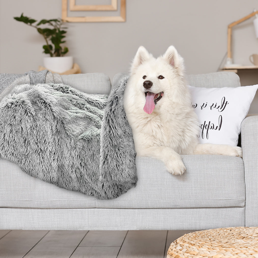 PaWz Dog Blanket Pet Cat Mat Puppy Warm Charcoal-2018816663729868807