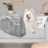 PaWz Dog Blanket Pet Cat Mat Puppy Warm Charcoal - Close-Up Angle
