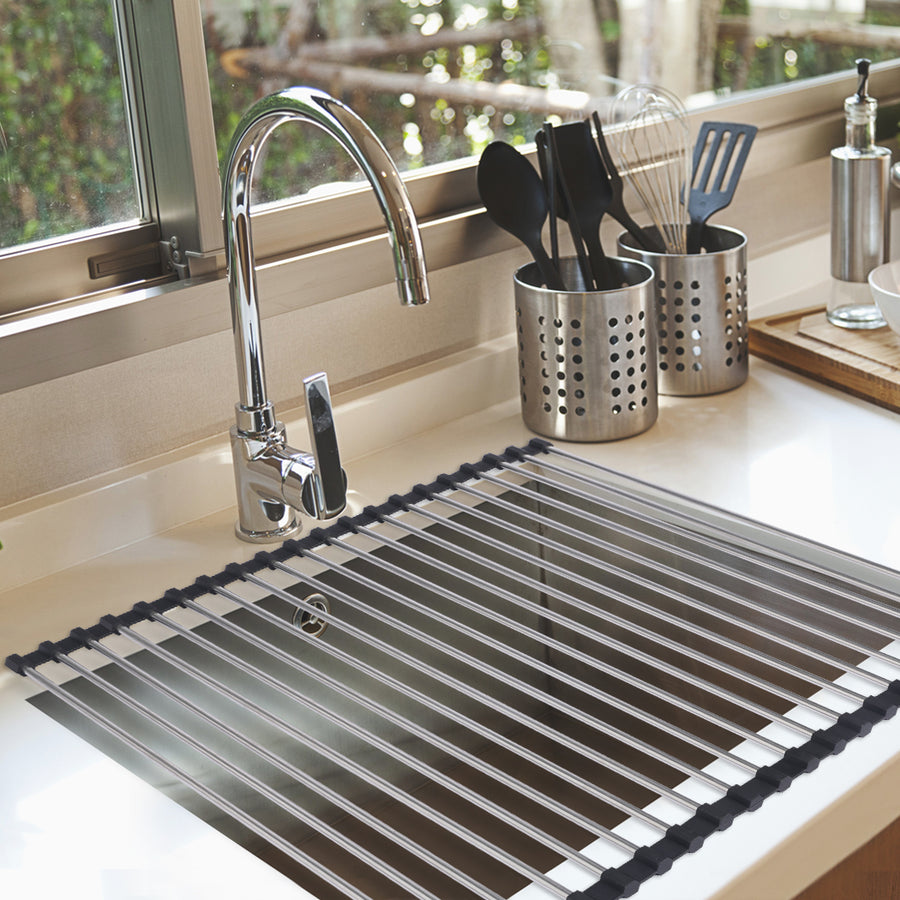 TOQUE Stainless Steel Dish Drying Rack-2006733058392330247