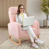 Levede Rocking Chair Ottoman Footrest With Side Pocket - Rear View