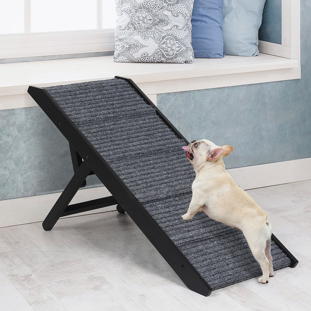 PaWz Adjustable Dog Ramp Height Stair Black-2006732982248935431