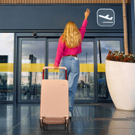 Slimbridge 26" Luggage Wide Handle Hard Case Pink-1954802420731219975