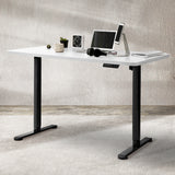 Levede Motorised Standing Desk Adjustable 140cm White 1000x 1MM - Close-Up Angle