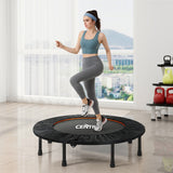 Centra 48 Inch Mini Trampoline Round Exercise Rebounder - Close-Up Angle