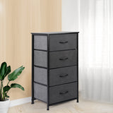 Levede Storage Cabinet Tower Chest Dark Grey - Close-Up Angle