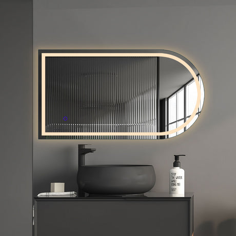 EMITTO LED Wall Mirror Arch Anti-fog 50*90cm 50x90-2006733285018963975