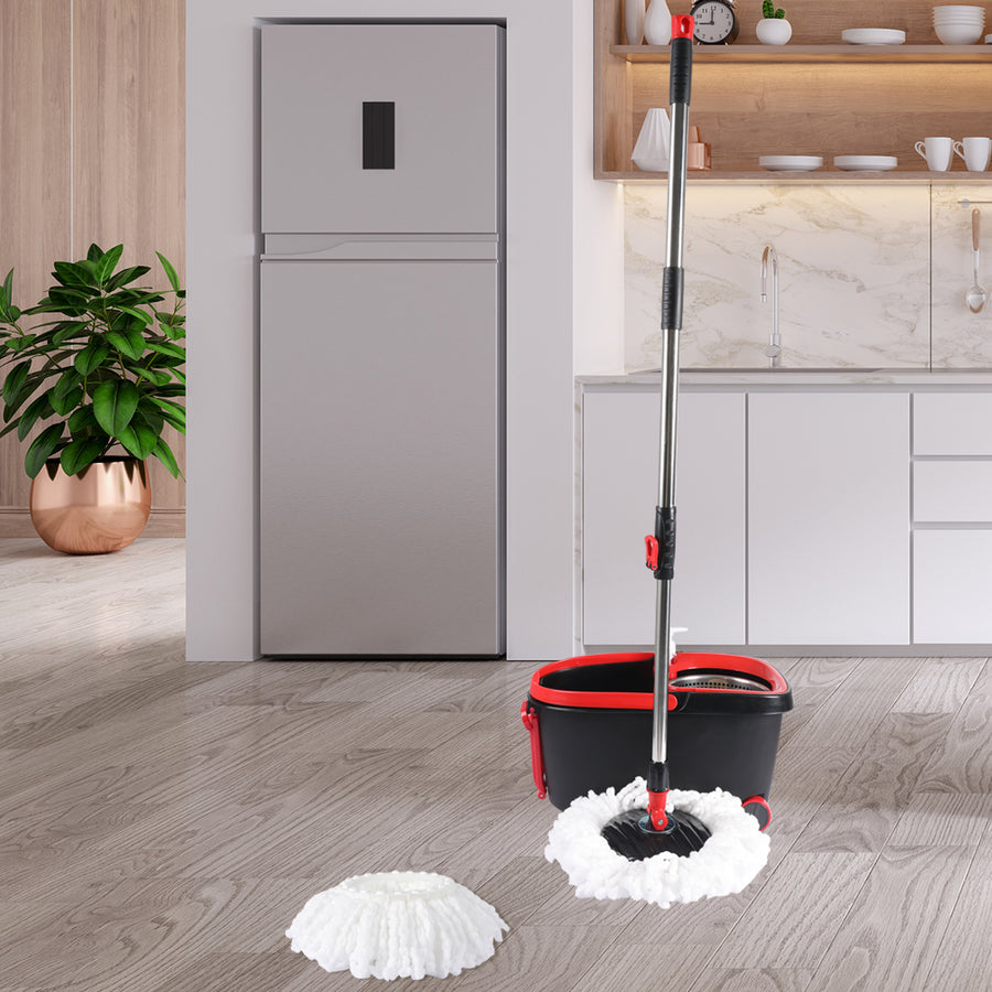 Cleanflo Spin Mop Bucket Set 360? Degree Black-2006733167175798791