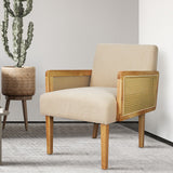 Levede Rattan Lounge Armchair - Close-Up Angle