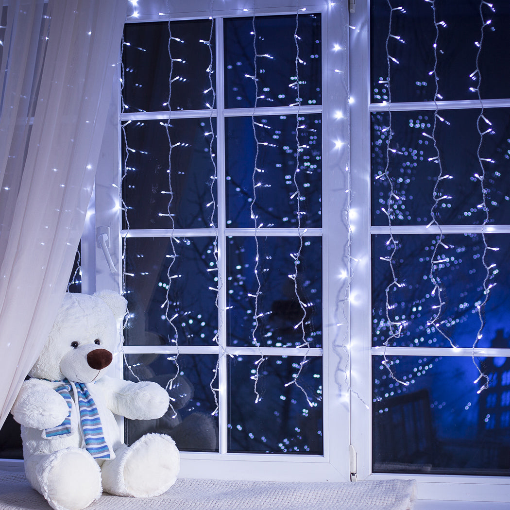 500 LED Curtain Fairy String Lights Cool White-2018816772995682310