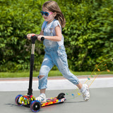 Bopeep Foldable Kids Scooter LED Music Blue - Rear View