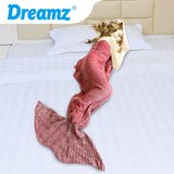 Mermaid Tail Crochet Blanket Sofa Rug-2006732859083198470