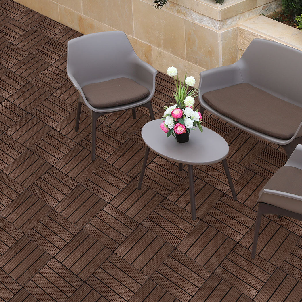 Marlow x10 Floor Tiles Plastic Decking Coffee-1954802596321562631