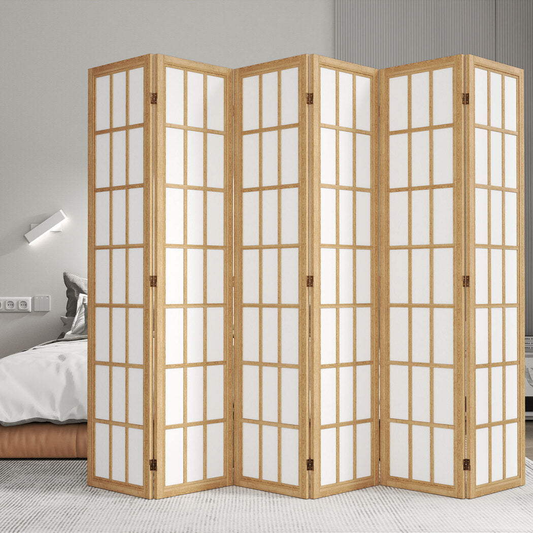 Levede 6 Panel Room Divider 170cm Freestanding Screen-2006732767794171911