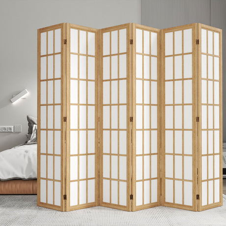 Levede 6 Panel Room Divider 170cm Freestanding Screen-2006732767794171911