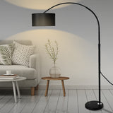 EMITTO Modern LED Floor Lamp Reading Black - Close-Up Angle