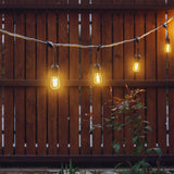 Emitto Solar LED Festoon String Lights - Close-Up Angle