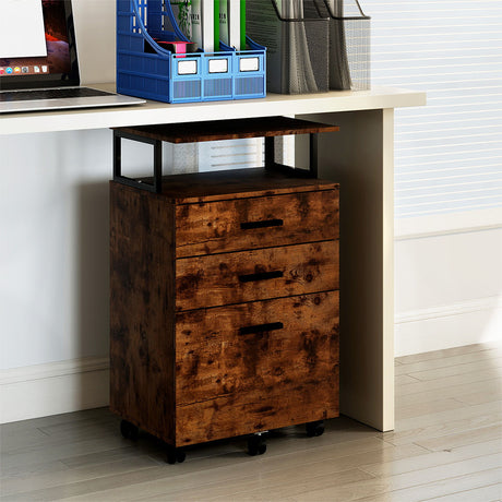 Levede Mobile File Cabinet 3 Drawers Home Office Desk-2006732762572263431