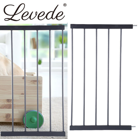 Levede Baby Safety Gate Adjustable Pet Black 45cm Extension-2018816650404564999