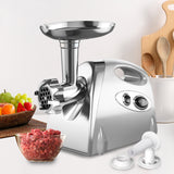 800W Electric Meat Grinder Mincer Sausage Silver - Rear View